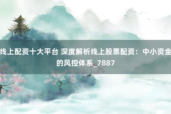 线上配资十大平台 深度解析线上股票配资：中小资金的风控体系_7887