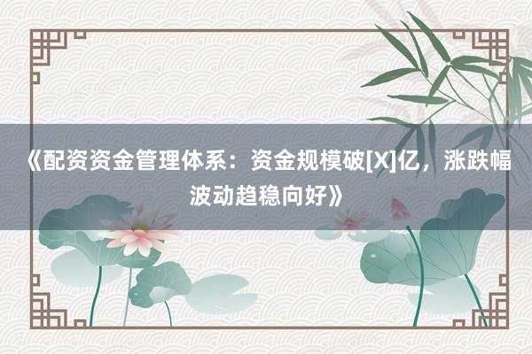 《配资资金管理体系：资金规模破[X]亿，涨跌幅波动趋稳向好》