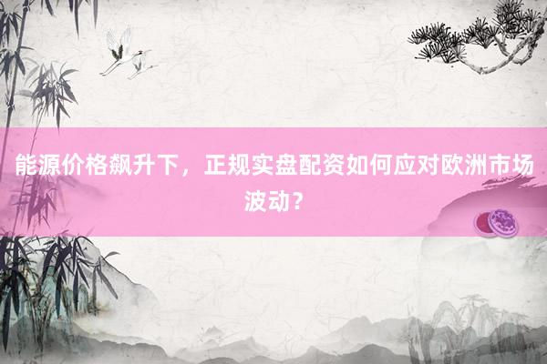 能源价格飙升下，正规实盘配资如何应对欧洲市场波动？