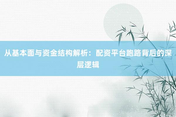 从基本面与资金结构解析：配资平台跑路背后的深层逻辑