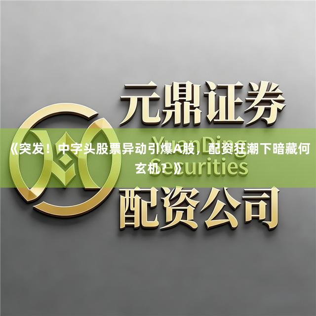 《突发！中字头股票异动引爆A股，配资狂潮下暗藏何玄机？》