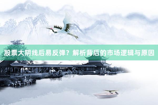 股票大阴线后易反弹?解析背后的市场逻辑与原因